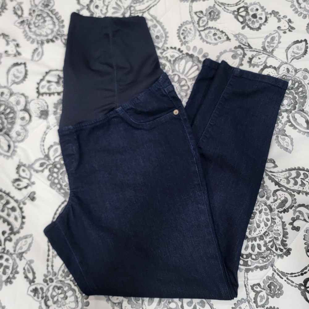 Crossover Panel Maternity Jeggings